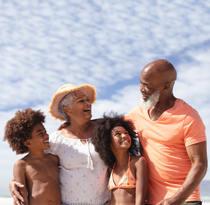 grandparents with grandkids at the beach tax free retirement jacksonville fl
